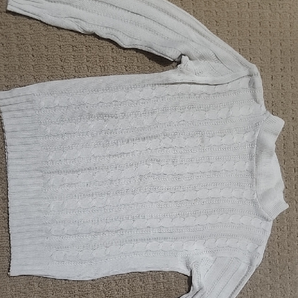 Elegant White Turtleneck Sweater